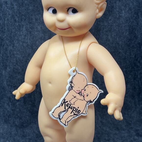 Vtg Jesco 1987 Kewpie Rubber Face Doll 11 Inch Collectible Hard Plastic Hang Tag - Picture 3 of 12